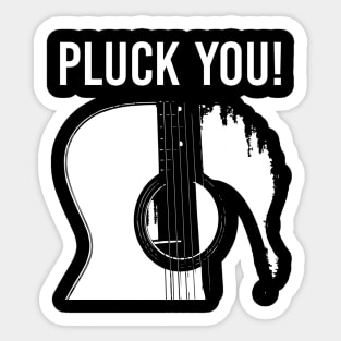 Guitar Pluck You Music Guitar Sticker